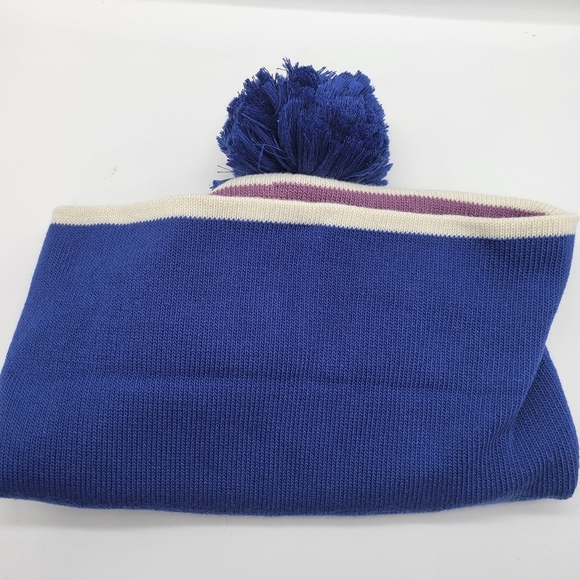 New L.L. Bean Multicolor Vintage Style Retro Beanie OS Pompom Rainbow Unisex - Picture 8 of 9